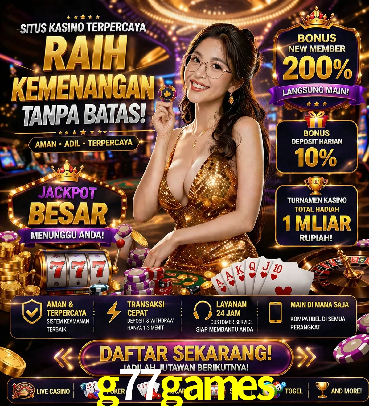 Roleta e blackjack g77games